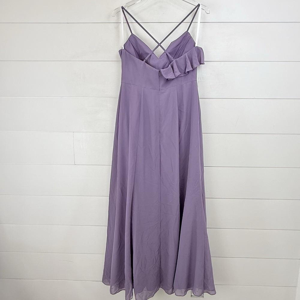 REVELRY PALOMA CHIFFON MAXI DRESS Wisteria Gown Women 8 Wedding Formal - Picture 8 of 16